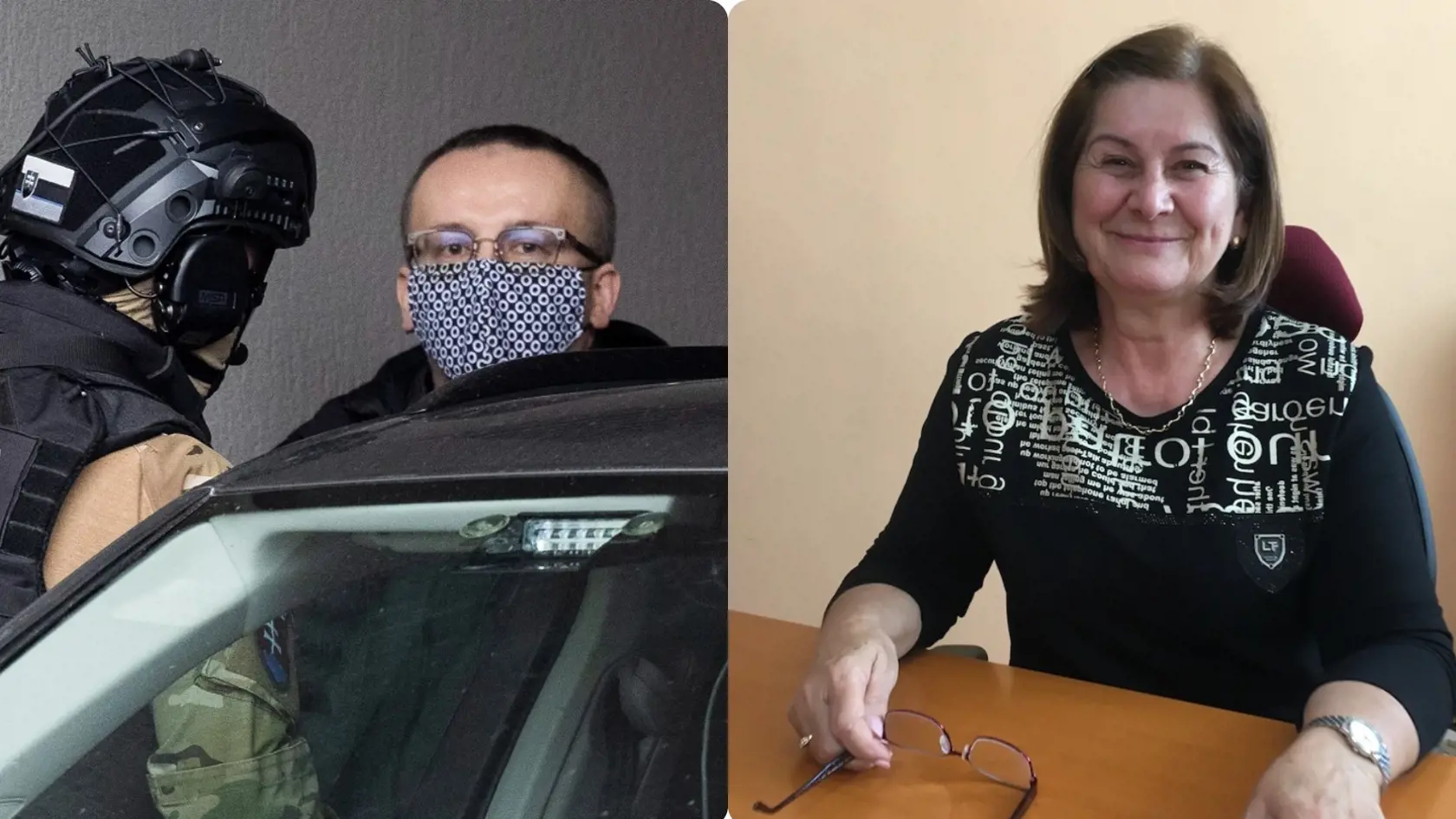 Zadržaný exšéf SIS Vladimír Pčolinský a jeho mama Marcela Pčolinská.