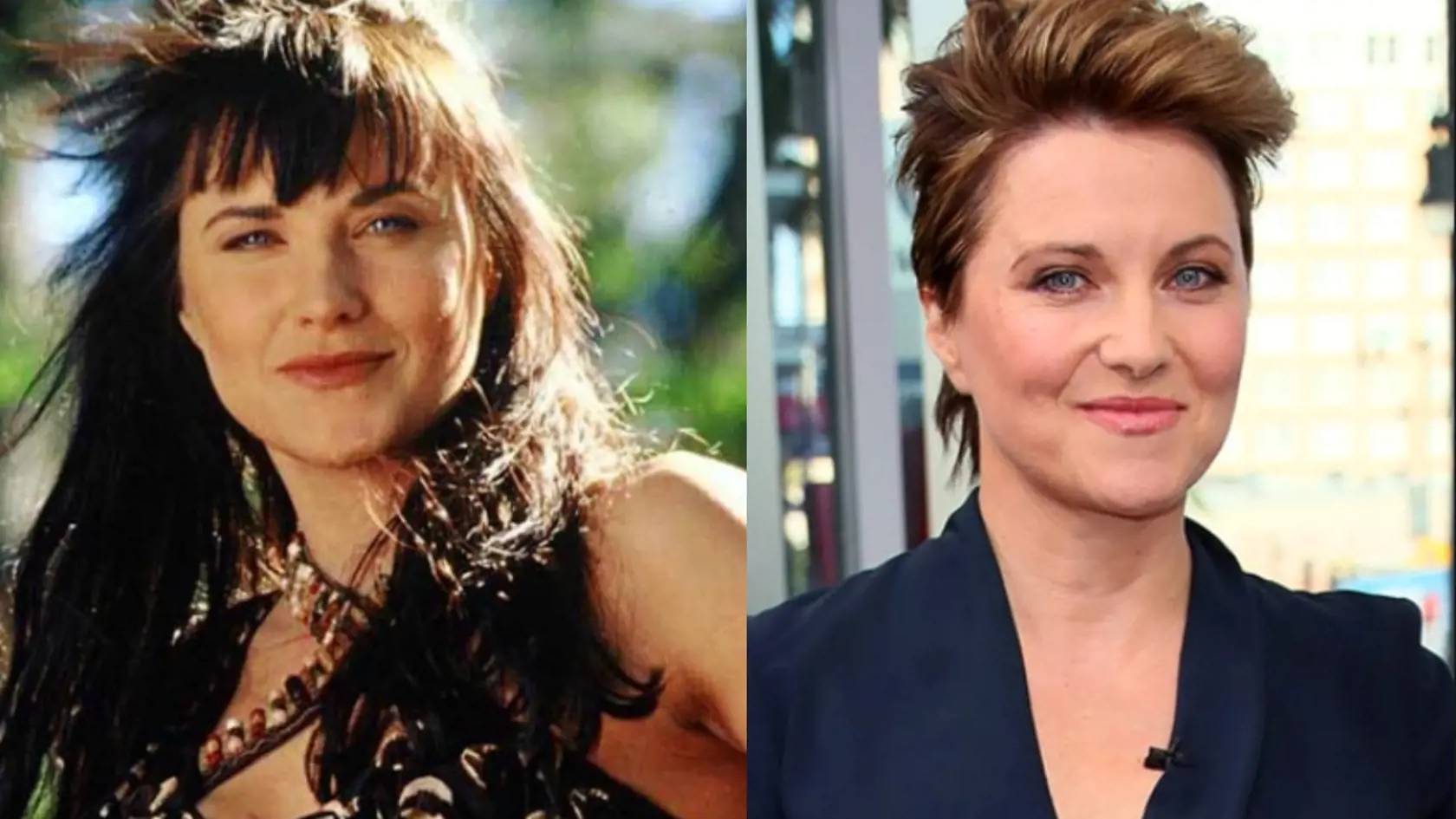 Lucy Lawlessová ako bojovníčka Xena a dnes.
