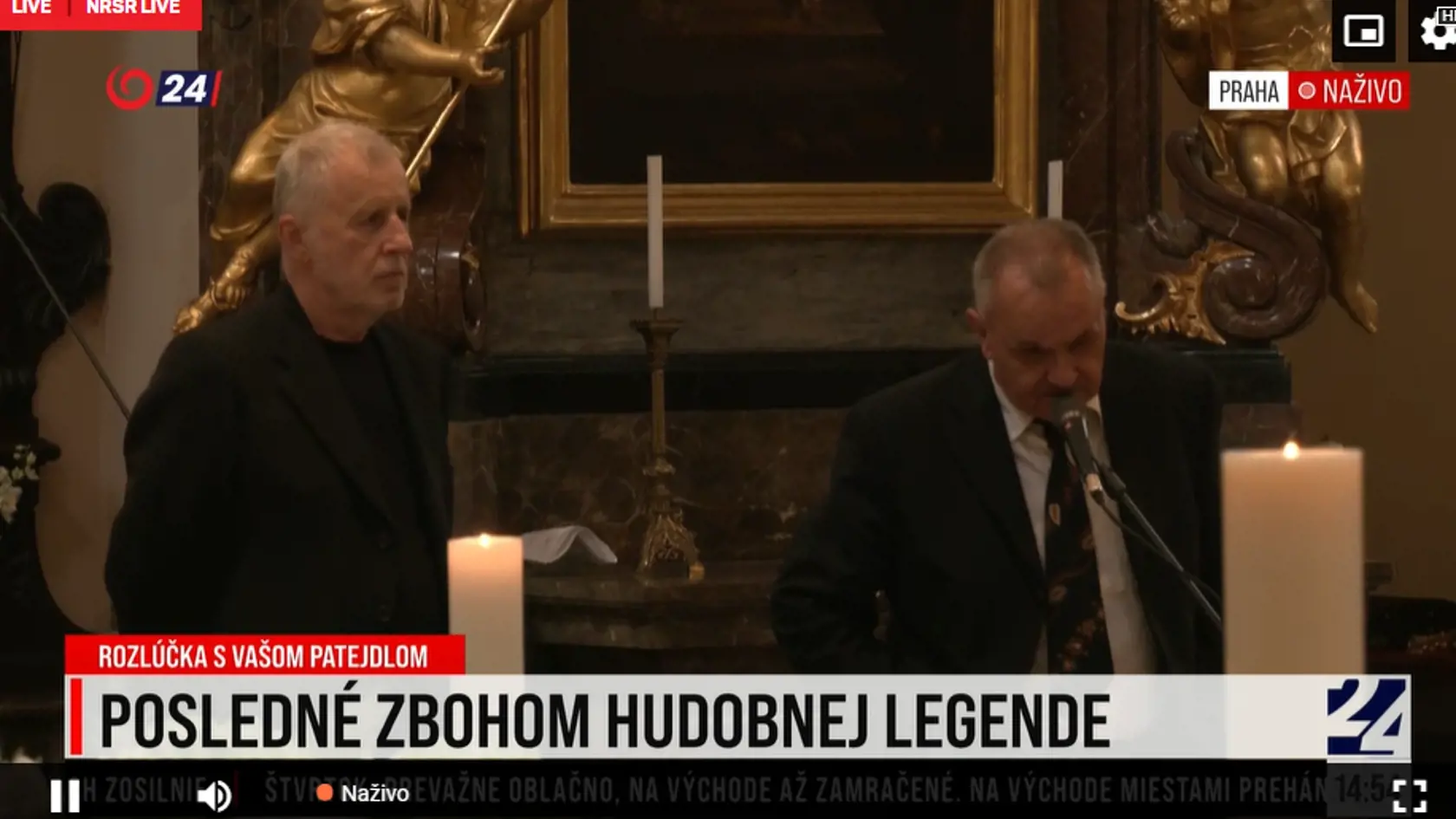 Smútočnú reč mali následne Elánisti Ján Baláž a Jožo Ráž.