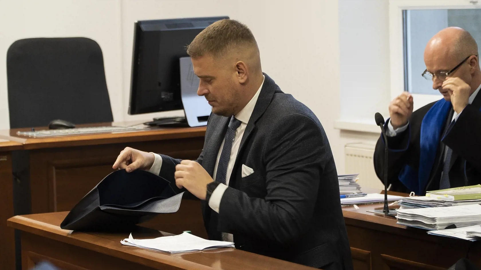 Pojednávanie s obžalovaným Štefanom Žigom v kauze Valčeky zo dňa 10. januára 2023. Na snímke je Štefan Žiga.
