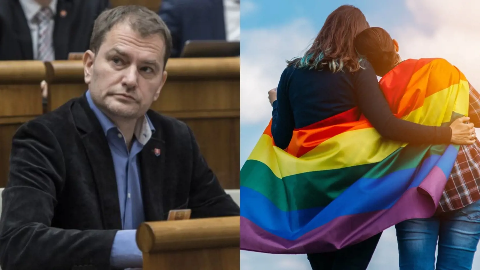 Poslanec OĽANO György  Gyimesi a nezaradený opozičný poslanec Tomáš Taraba navrhujú, aby na budovách a v budovách štátnych orgánov a inštitúcií vrátane sídla verejného ochrancu práv, bolo zakázané vyvesovať symboly  hnutí či komunít propagujúcich akýkoľvek druh sexuálnej orientácie.  Gyimesi je kvôli návrhu zákona na nože s kolegom Andrejom Stančíkom. Aktuálne sa k téme vyjadril aj ich šéf a líder OĽANO Igor Matovič!