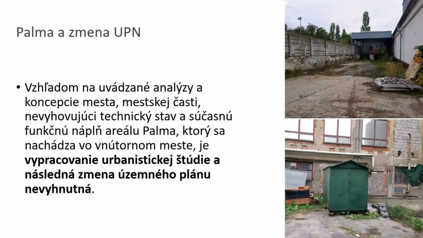 Bratislavské Nové Mesto predstavilo svoje zámery s areálom Palmy.