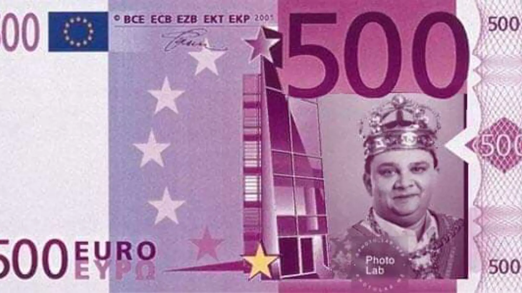 500 eurová bankovka s podobizňou Róberta I.