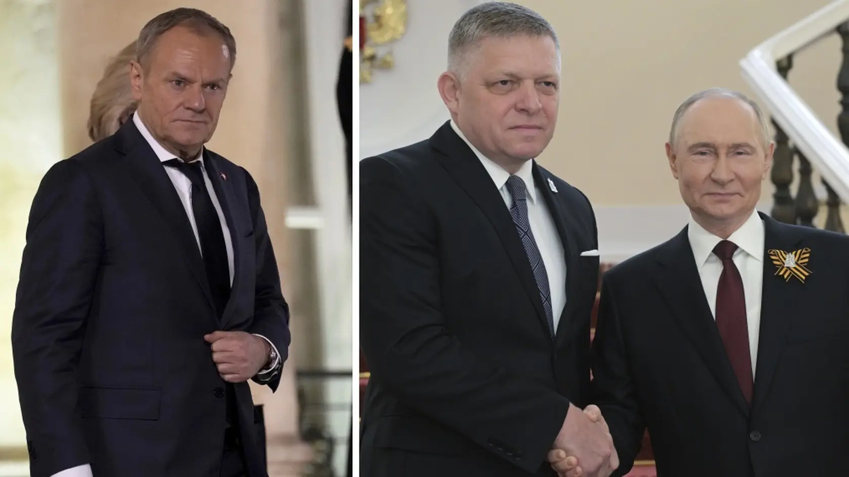 Donald Tusk skritizoval účasť Fica na Putinových oslávách konca 2. svetovej vojny.