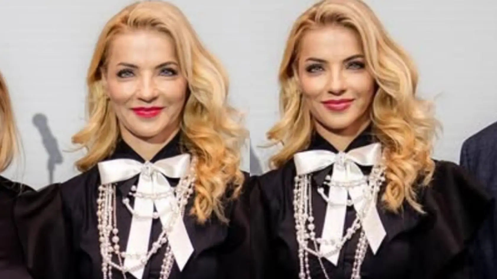 Jakub Petraník zverejnil dve identické fotky ministerky Martiny Šimkovičovej. Jedna je z Instagramu STVR (bez FaceApp) a druhá z ministerstva kultúry (po úprave vo FaceApp). Vidíte tam ten rozdiel? 
