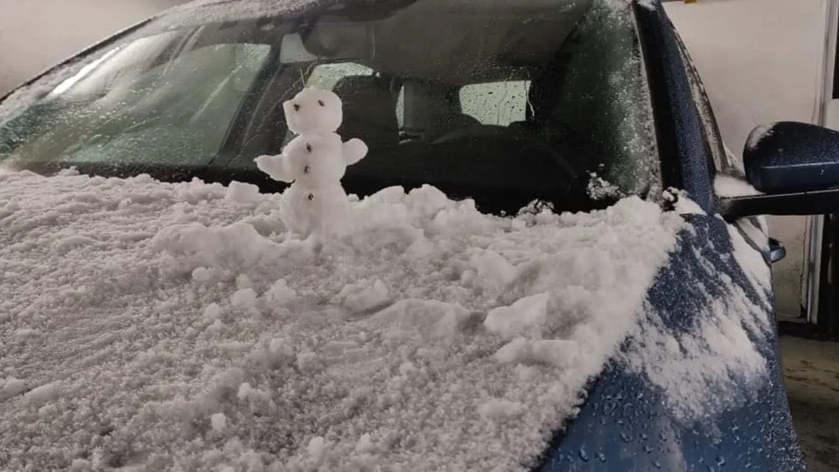 Niektorí ľudia sa zo snehu aj tešia.