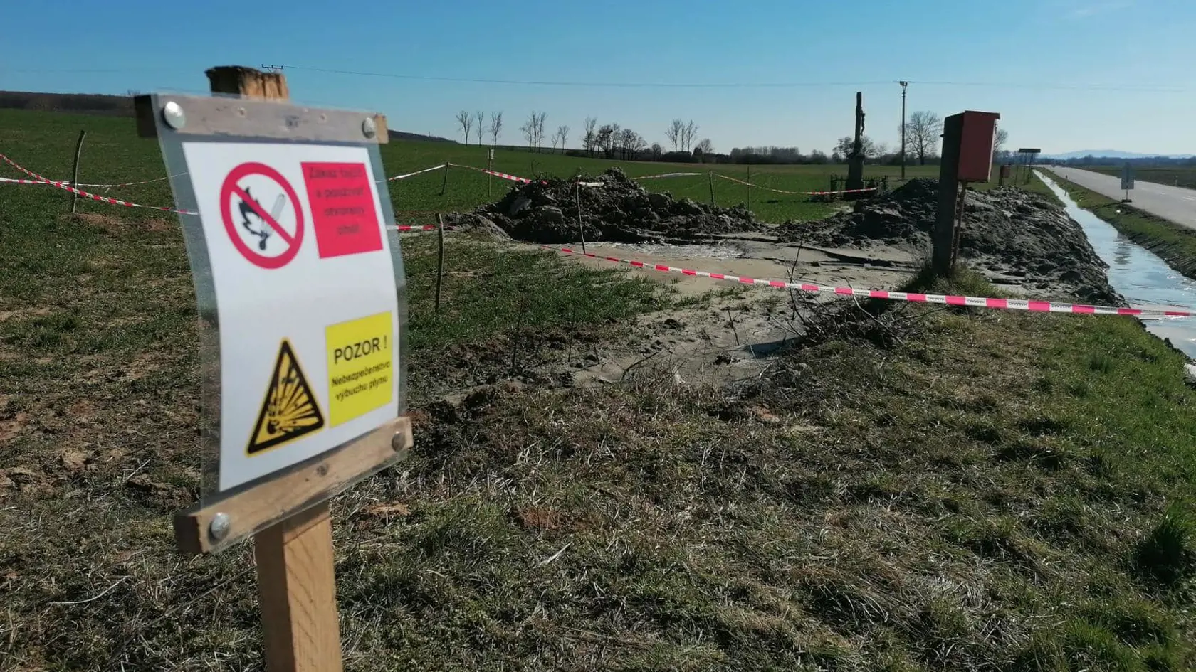 Z vrtu v lokalite Moravany vyviera banská voda s vysokým obsahom chloridov