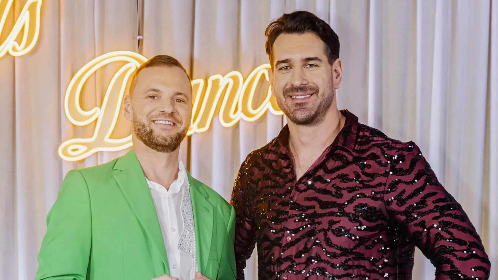 Na snímke Marián Gáborík a Boris Valábik počas predstavenia poroty a tanečných párov súťaže TV Markíza Let´s Dance 2023.