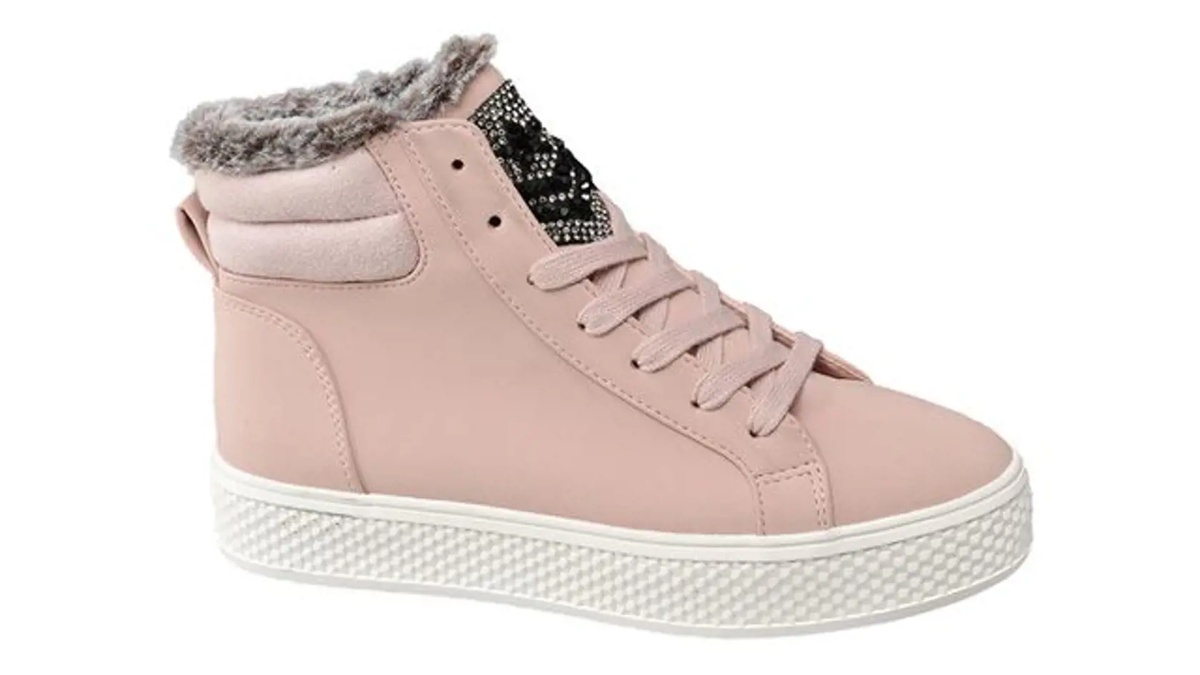 Ružové členkové tenisky s umelou kožušinou Online Exclusive, Deichmann, 29,90 €