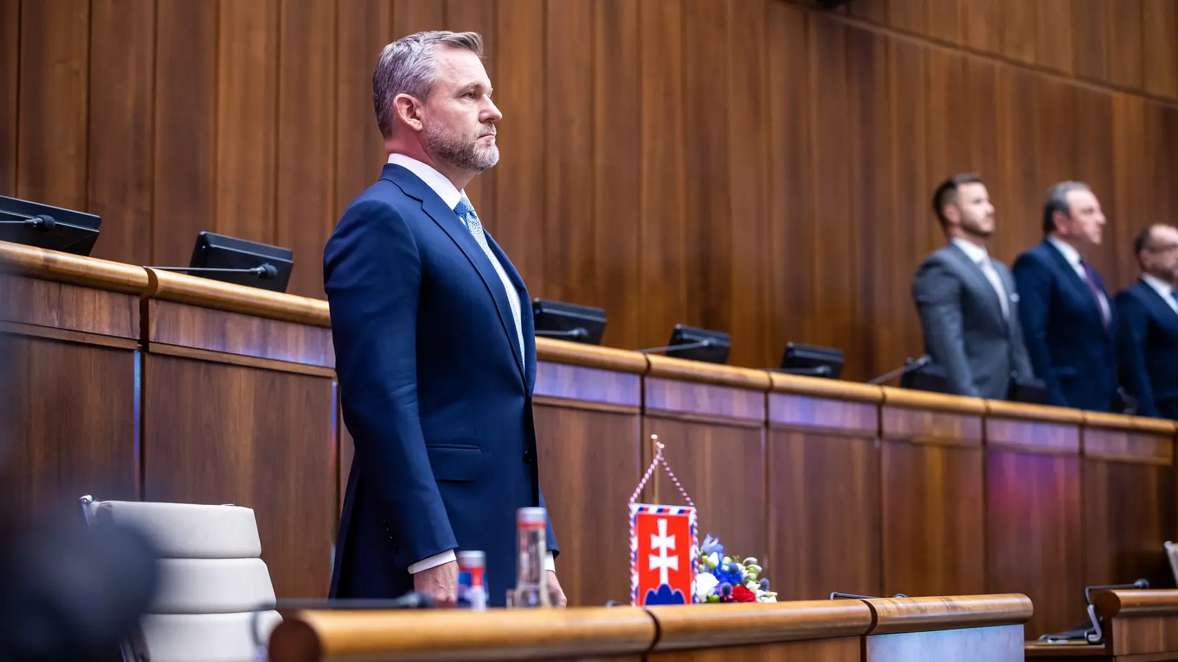 Na snímke Prezident SR Peter Pellegrini, ktorý vystupuje so správou o stave Slovenskej republiky pred poslancami Národnej rady SR v Bratislave.