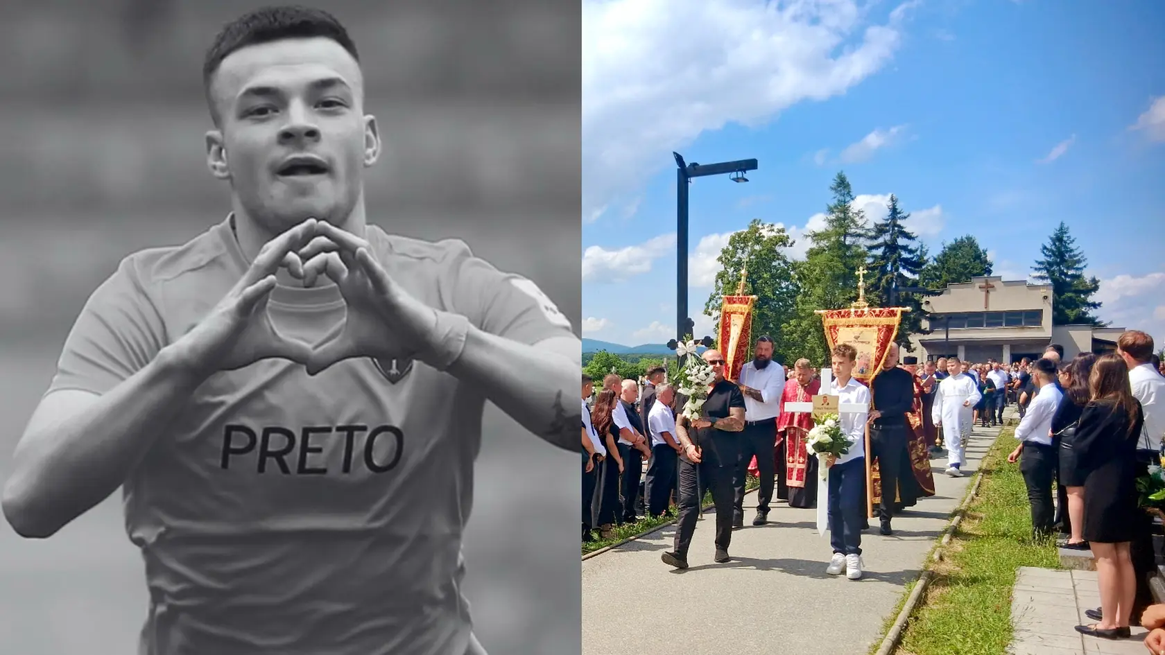 Posledná rozlúčka s futbalistom Tomášom. 