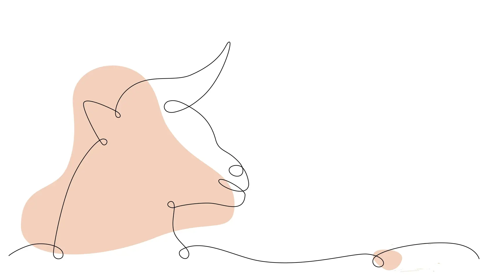 Taurus,Zodiac,Constellation,One,Single,Hand,Drawing,Continues,Line,Frame,