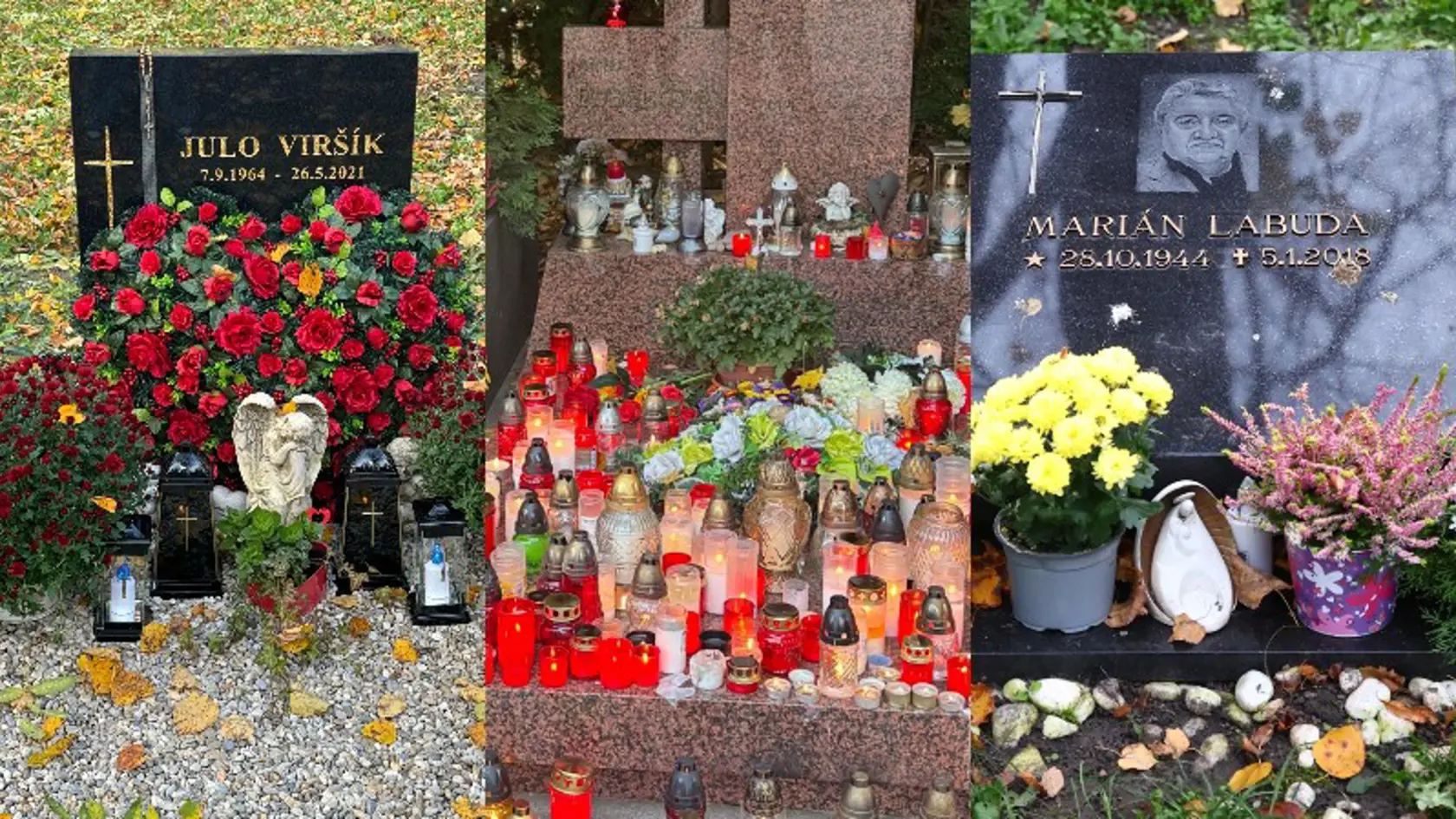 HROBY našich celebrít: Srdce z ruží u Viršíka, noty a záplava sviečok pri pomníku TOHTO Slováka