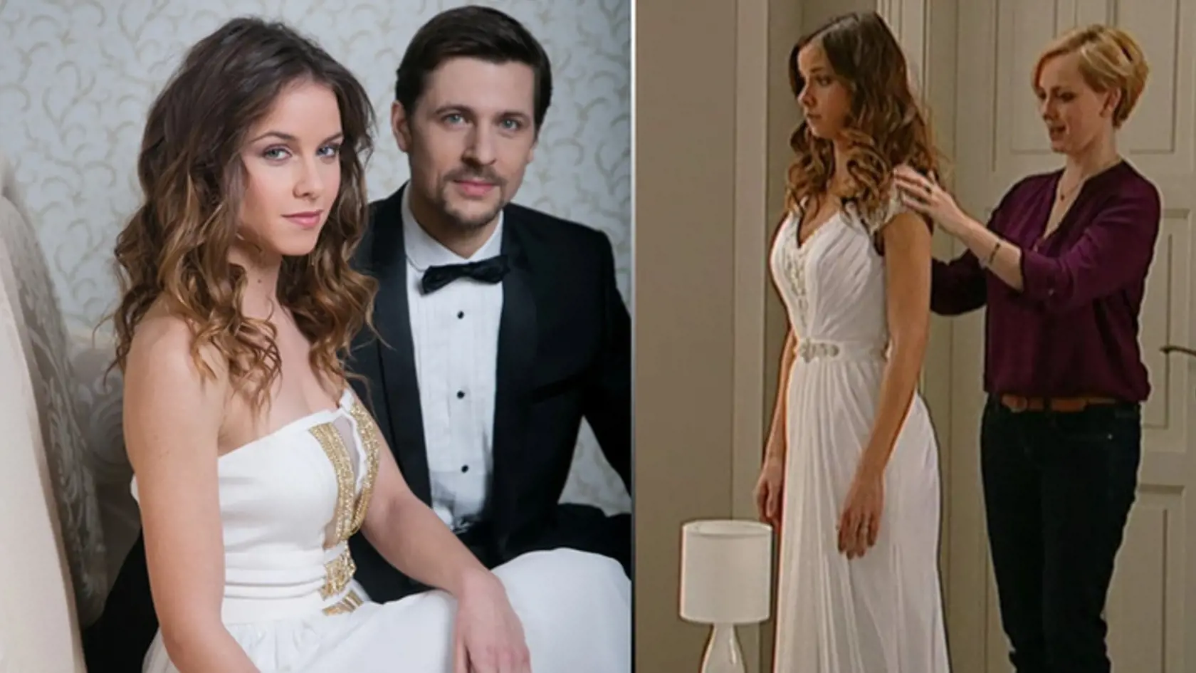 KRÁSNA NEVESTA : Nela v elegantných čipkovaných šatách.