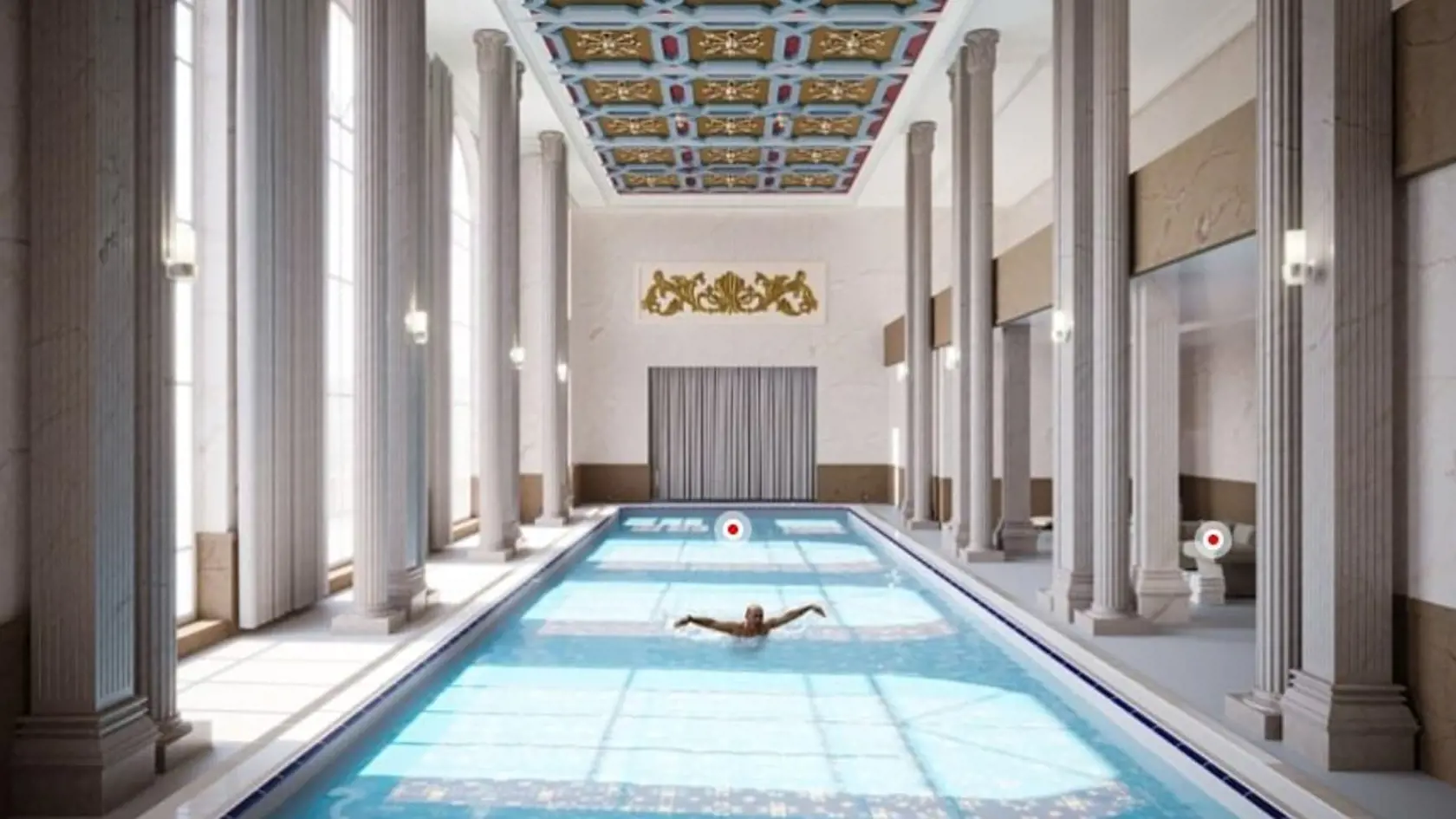 Palác pri Čiernom mori má tri poschodia. Nachádza sa v ňom bazén, sauny, orientálne kúpele - hammamy, "akvadiskotéka", sklad liečivého bahna, spa, čitáreň, hudobný salónik, salónik s vodnými fajkami, kino, degustačná miestnosť, vínna pivnica, kasíno s hracími automatmi a asi tucet hosťovských izieb.