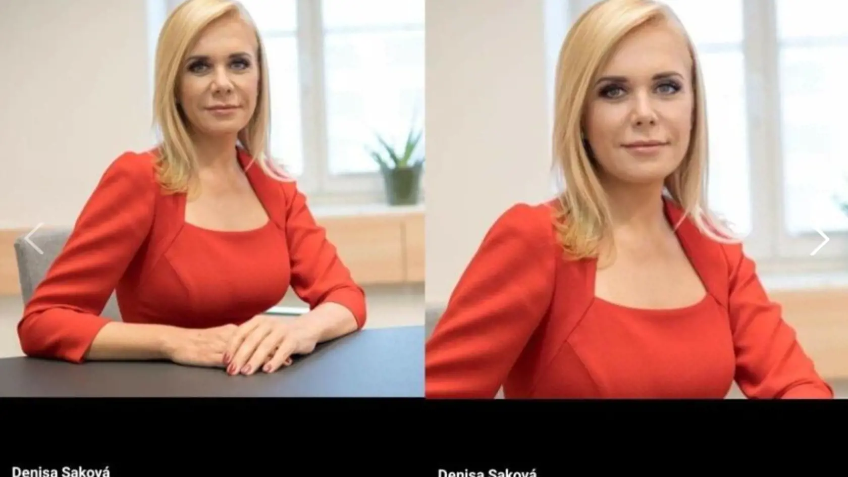 Hlas zverejnil na sociálnej sieti fotku Denisy Sakovej, ktorú potom upravili.