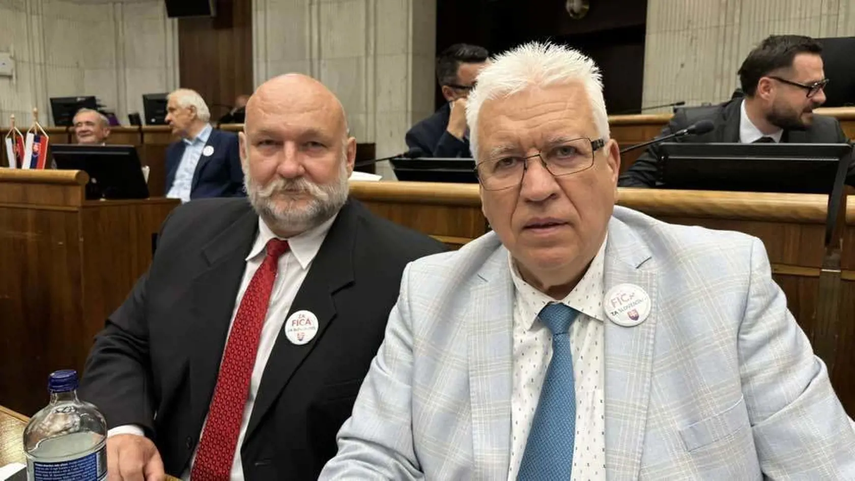 Pavol Ľupták a Ivan Ševčík z Národnej koalície, ktorej lídrom je Rudolf Huliak.