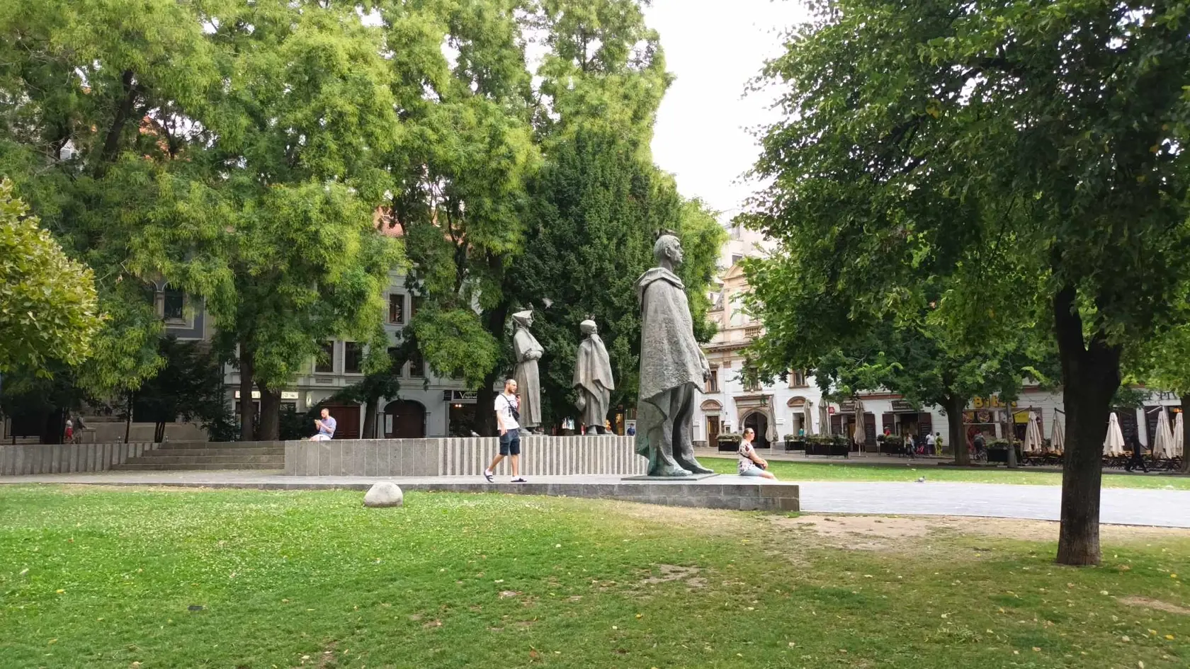 Námestie SNP v Bratislave pred začiatkom netradičného protestu.