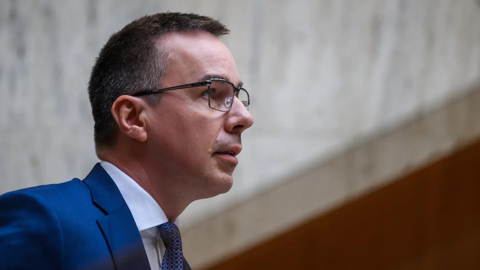 Na snímke minister práce, sociálnych vecí a rodiny SR Erik Tomáš (Hlas-SD).