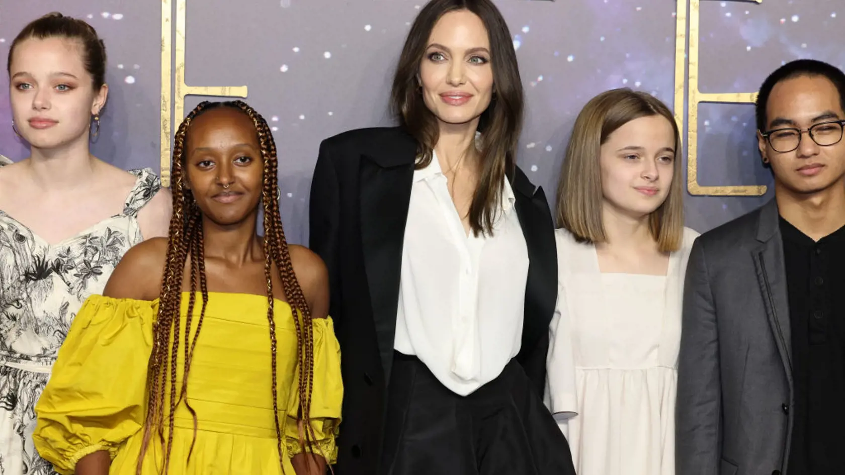 Angelina Jolie s deťmi, vľavo Shiloh
