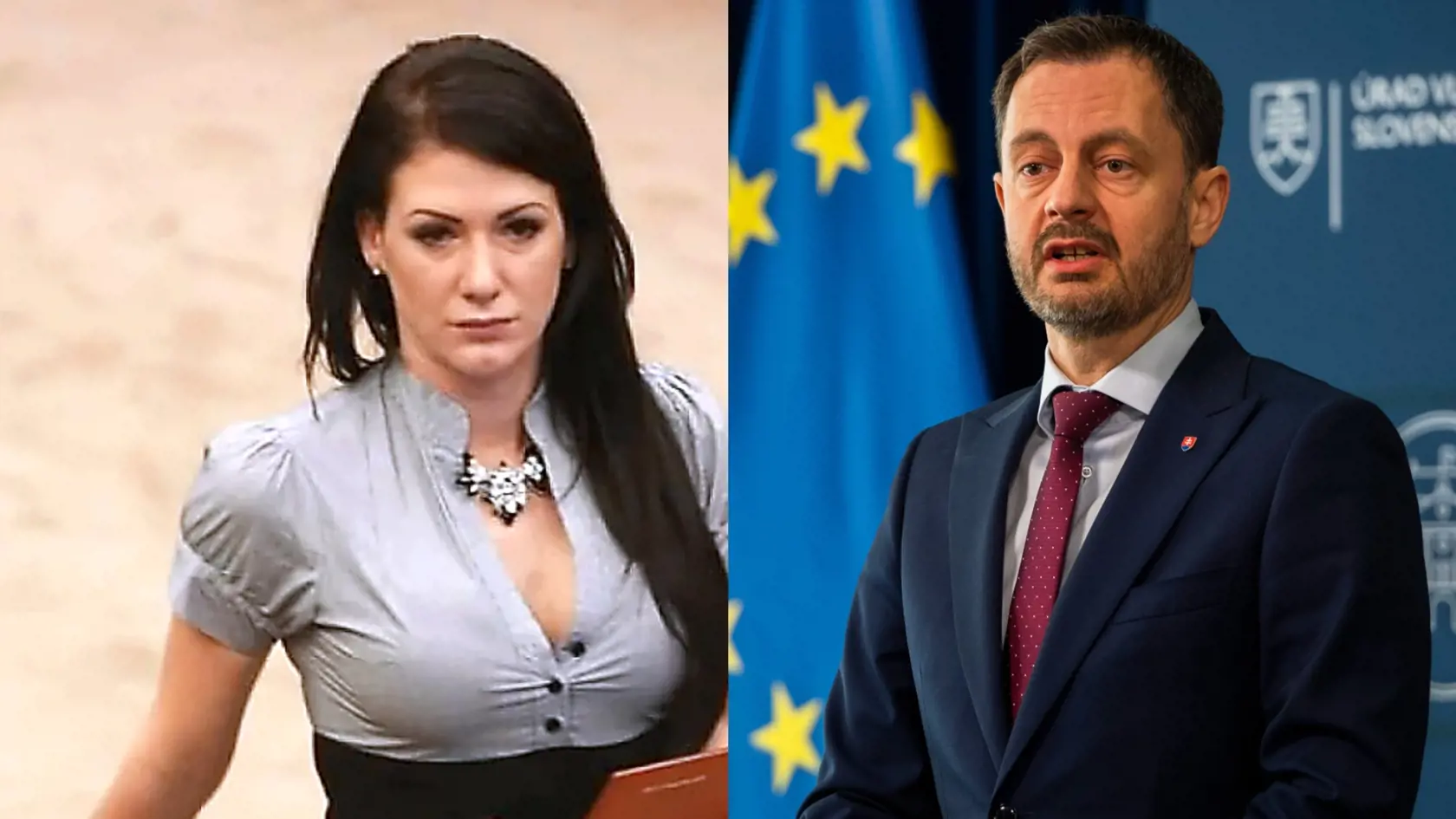 Poslankyňa za SaS Janka Bittó Cigániková (vľavo) si myslí, že nemocnica Rázsochy sa z Plánu obnovy nestihne postaviť. Dočasne poverený premiér Eduard Heger (vpravo) si myslí opak.