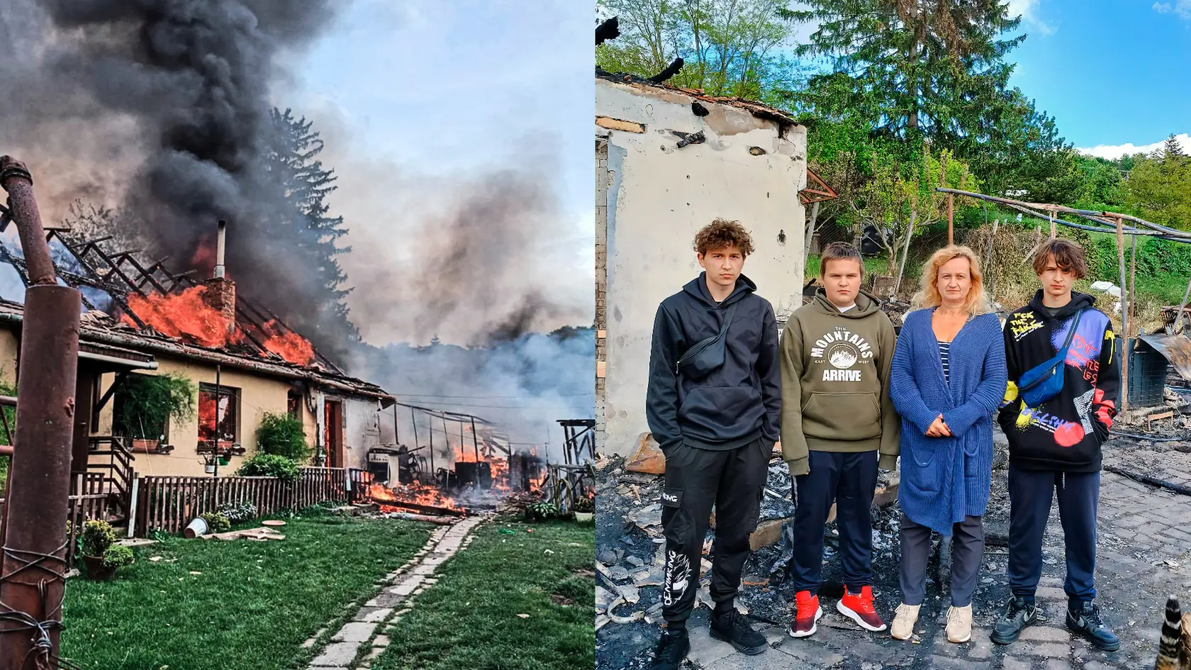 Zuzka s deťmi prišli o domov pri požiari.