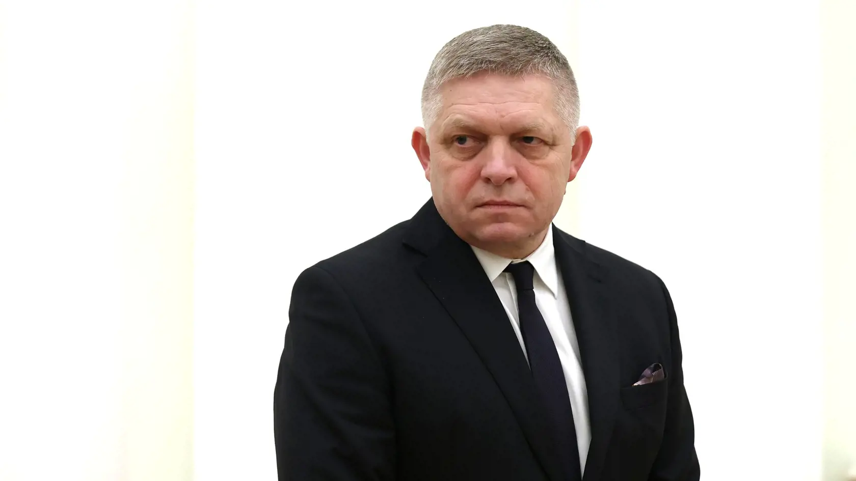 Premiér Robert Fico počas rokovania s ruským prezidentom Vladimirom Putinom.
