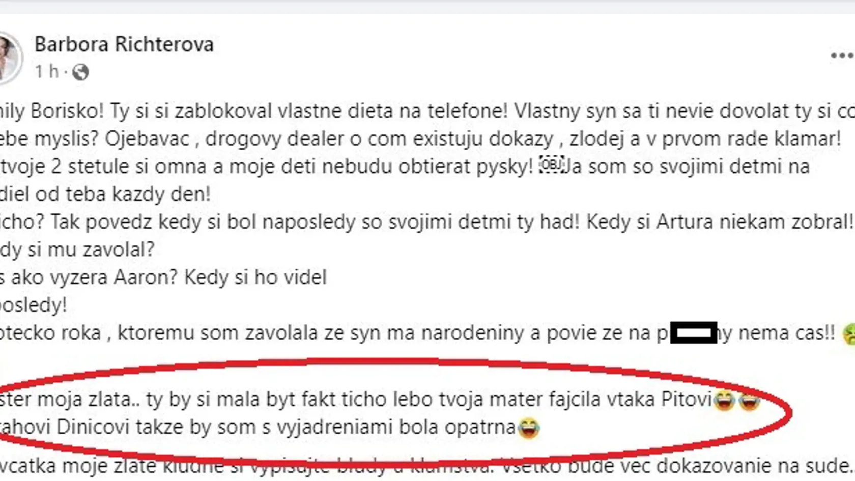 Barbora Richterová vytiahla špinu. Mame Kolárovej dcére Ester poriadne naložila.