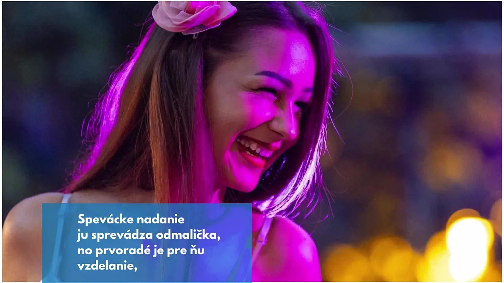 Timea Kóšová (19) z Pukanca má obrovský talent, ale aj veľké sny. Spevácke nadanie ju sprevádza odmalička, no prvoradé je pre ňu vzdelanie, ktoré jej môže otvoriť dvere k lepšej budúcnosti.