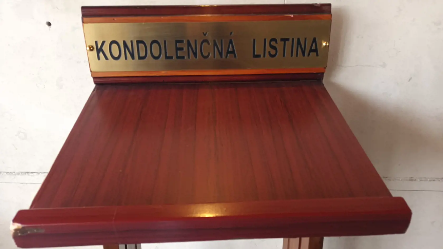 Miesto na kondolenčnú listinu ostalo prázdne..