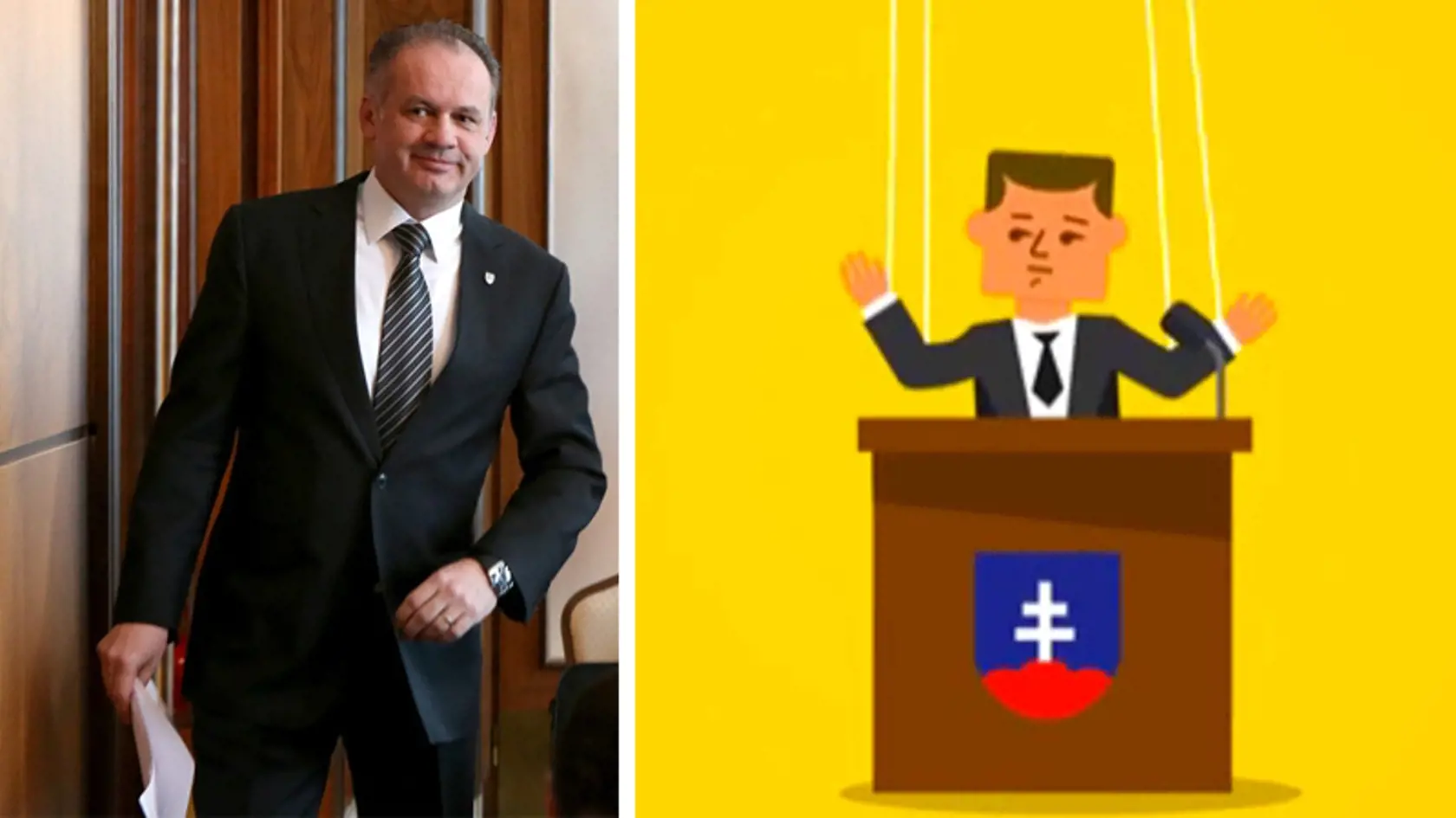 PREDVOLEBNÉ VIDEO:  Vystupuje v ňom znak  s vymenenými farbami.  Potom video zmizlo.  A napokon sa objavilo  už bez štátneho znaku.