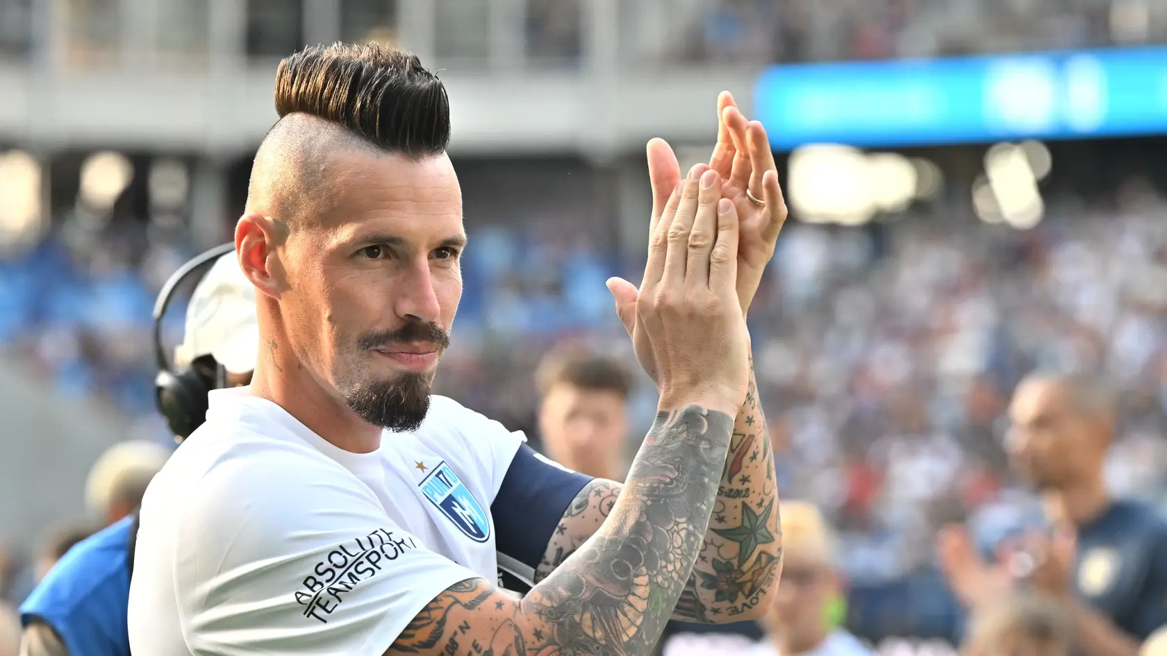 Na snímke futbalista Marek Hamšík pred rozlúčkovým futbalovým zápasom.
