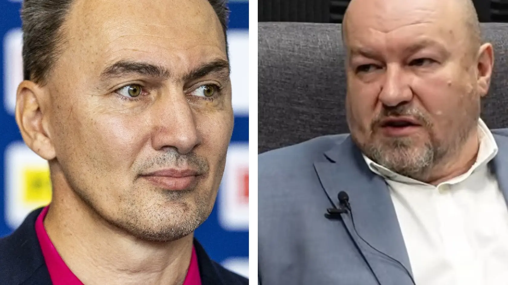 Prezident SZĽH Miroslav Šatan a minister športu a cestovného ruchu Rudolf Huliak