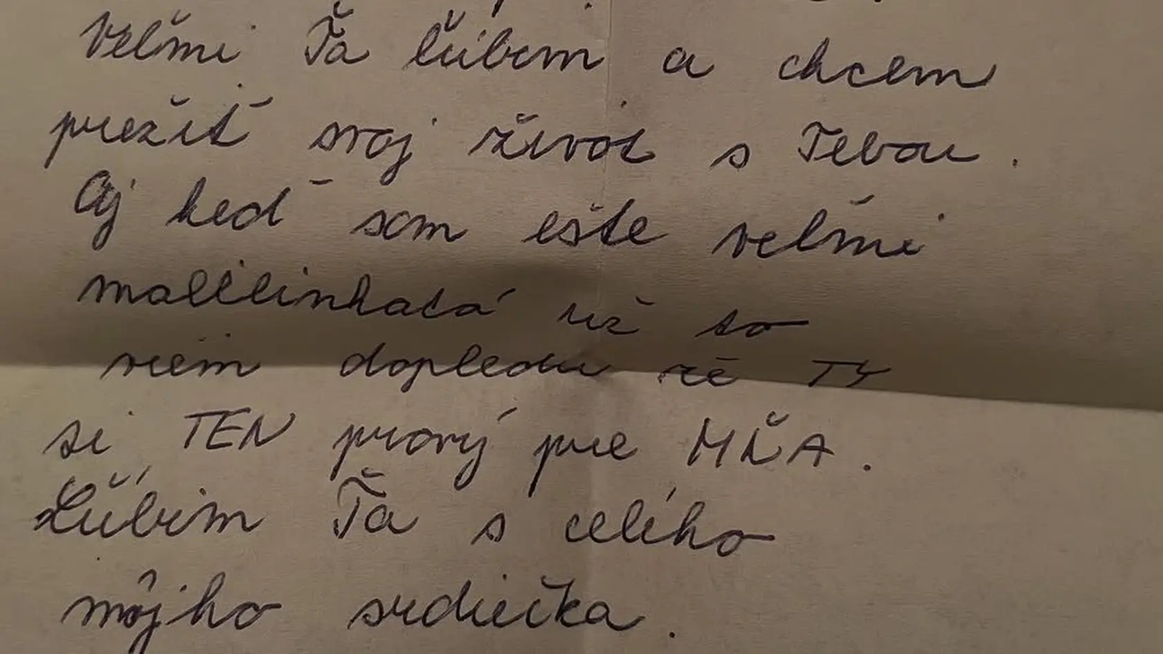 List, ktorým sa Valach podelil so svojimi fanúšikmi.