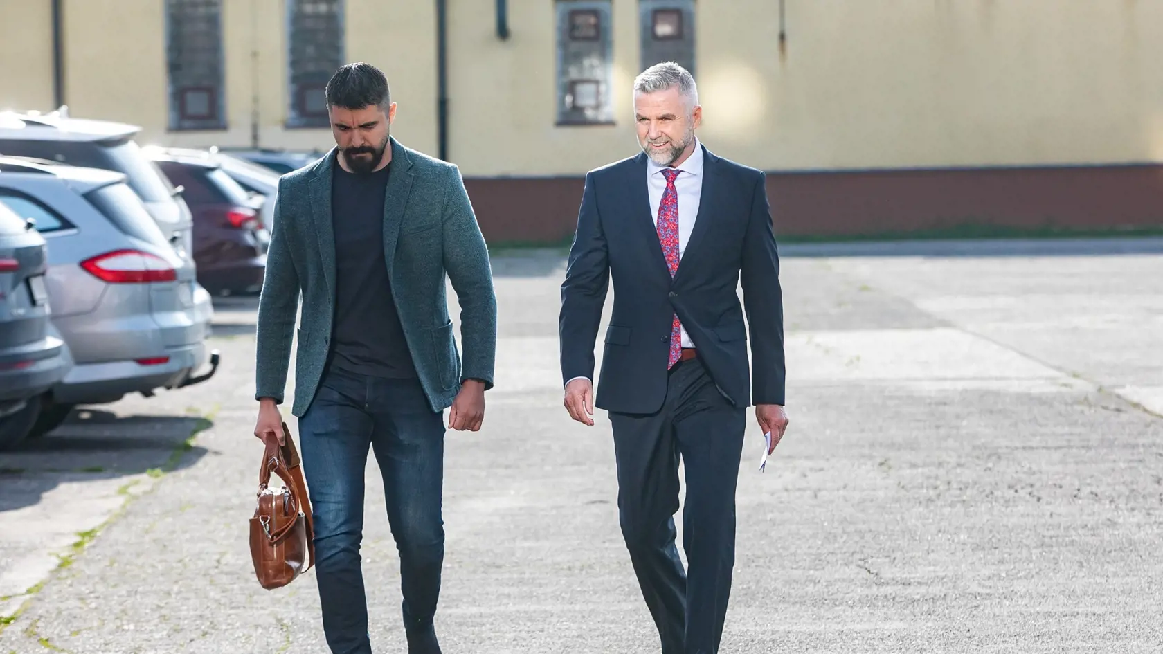 Pojednávanie na Špecializovanom trestnom súde v Pezinku vo veci podlácania, Štefan Žiga a policajný exprezident Tibor Gašpar. Na snímke je Tibor Gašpar.