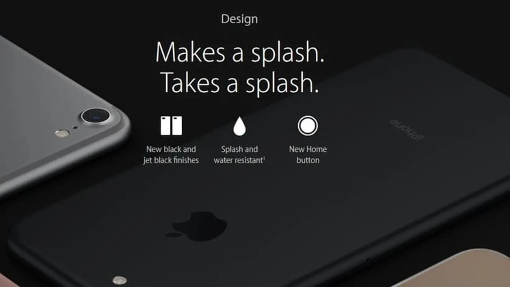 Apple na svojej stránke informuje, že nová sedmička je vodeodolná.