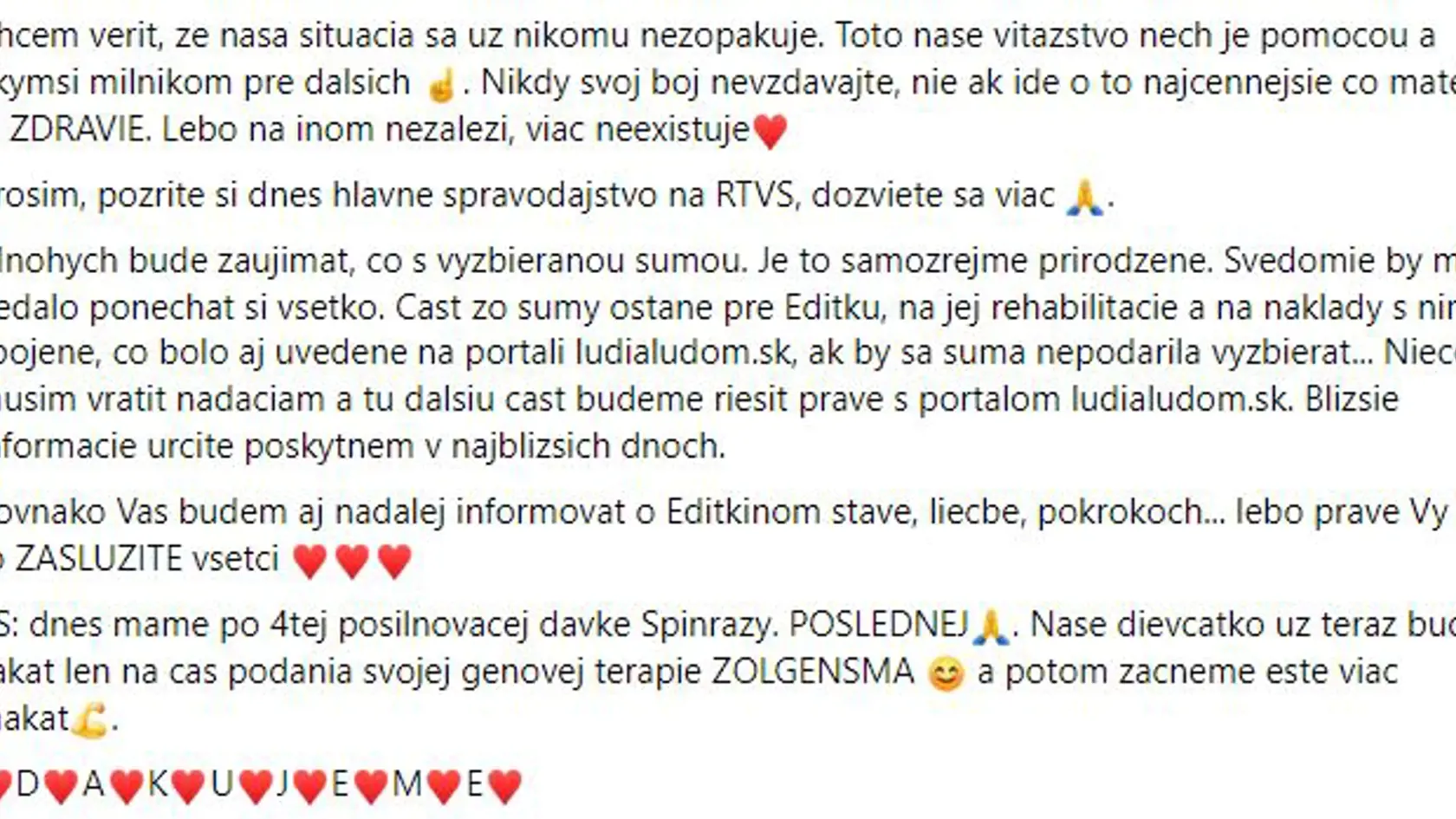 Mamina malej Editky sa pochválila úžasnými správami.