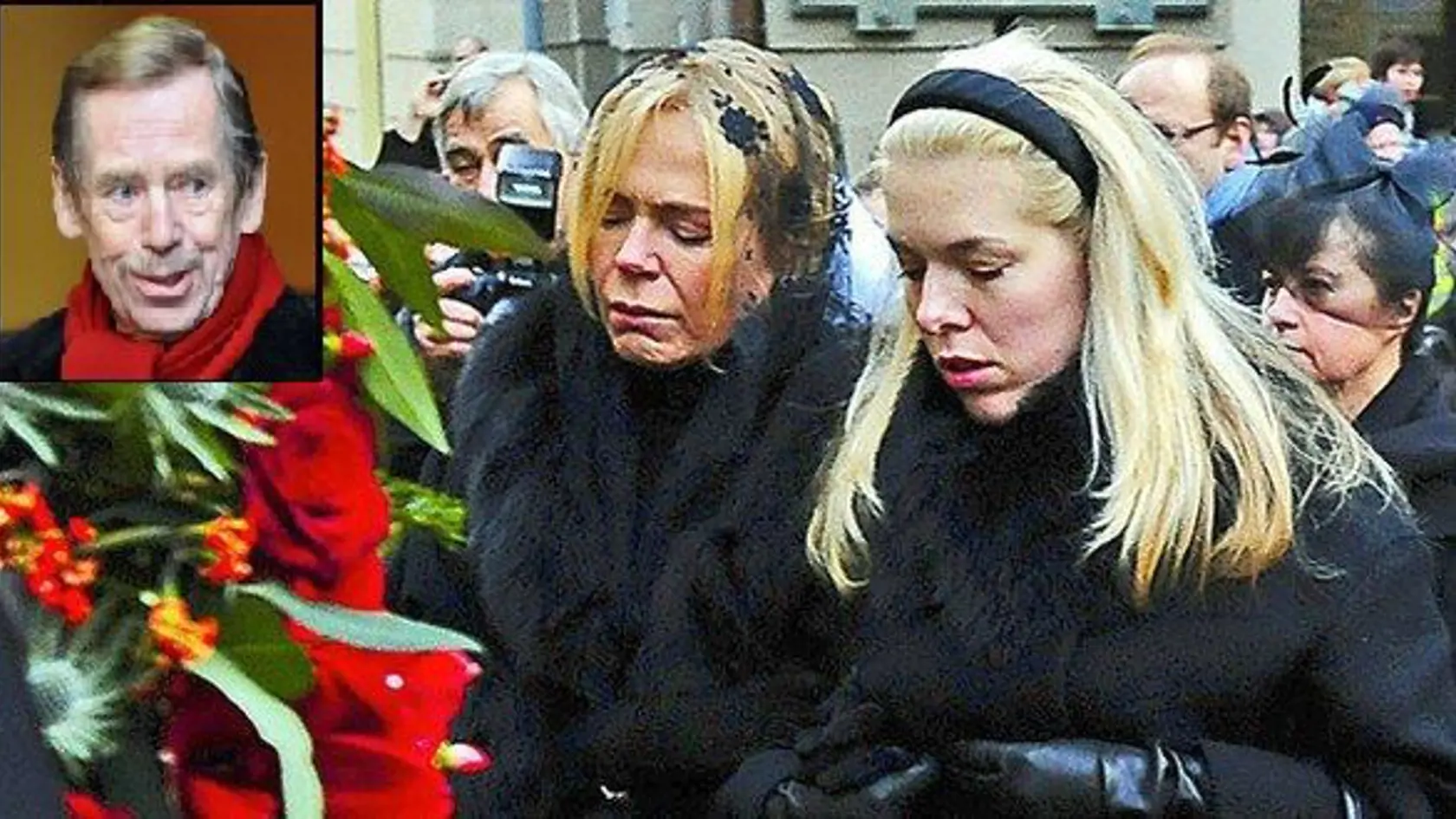Dagmar s dcérou na pohrebe Václava Havla. (archívne foto)