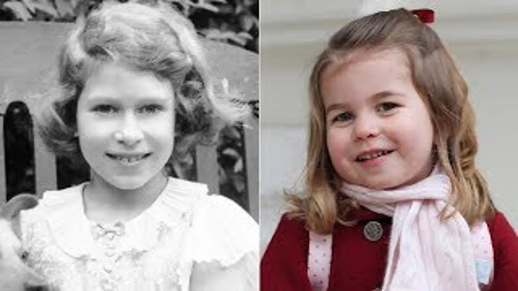 Princezná Charlotte a kráľovná Alžbeta II. približne v rovnakom veku.