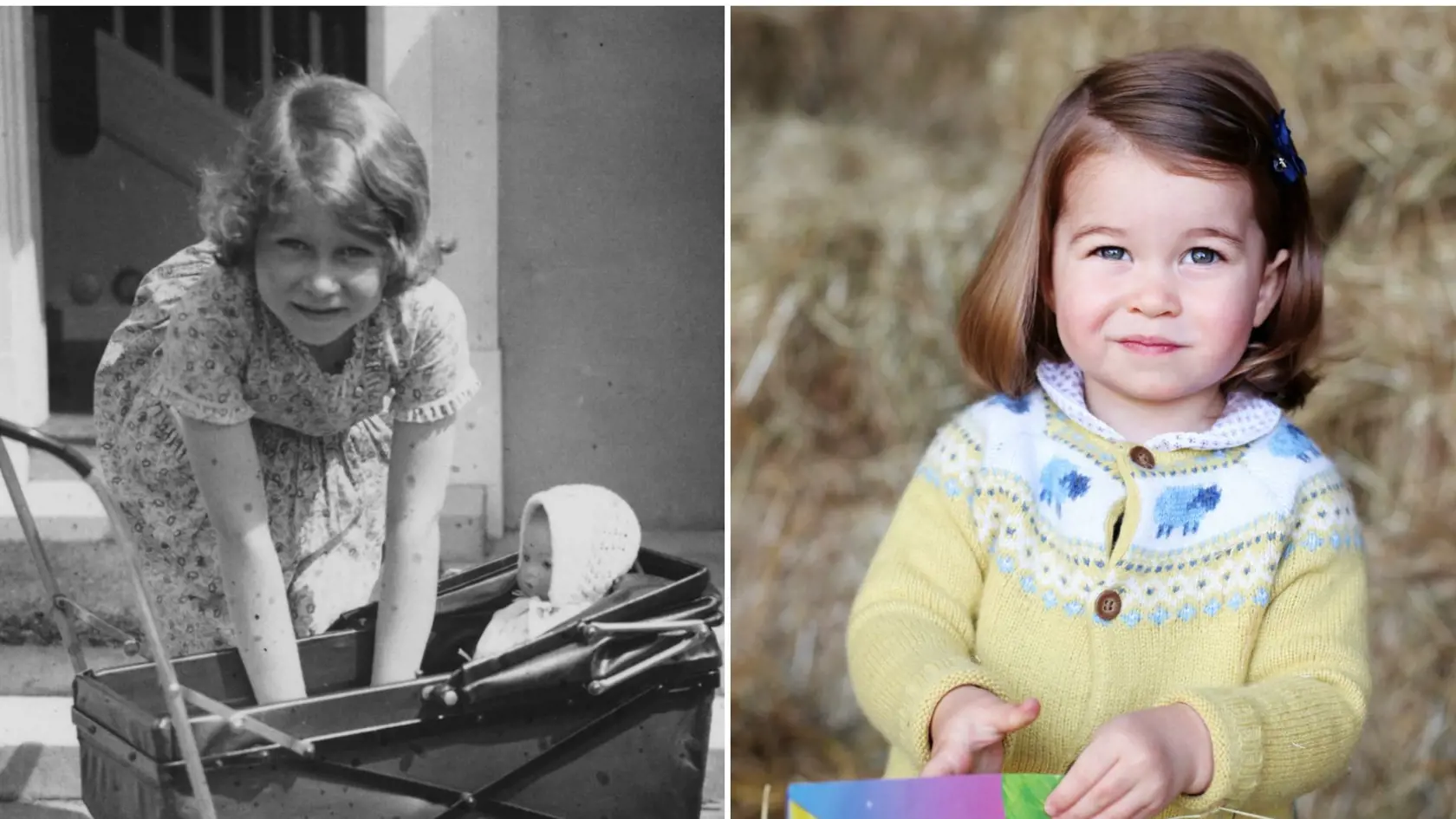 Princezná Charlotte a kráľovná Alžbeta II. približne v rovnakom veku.