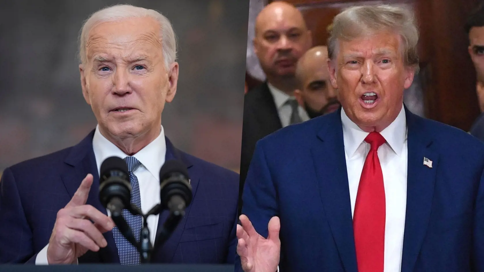 Biden Trumpa označil za usvedčeného zločinca.
