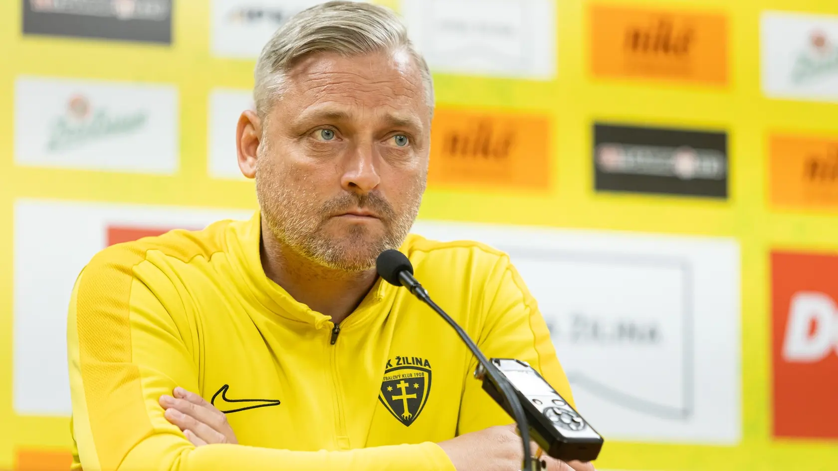 Na snímke hlavný tréner MŠK Žilina Michal Ščasný.