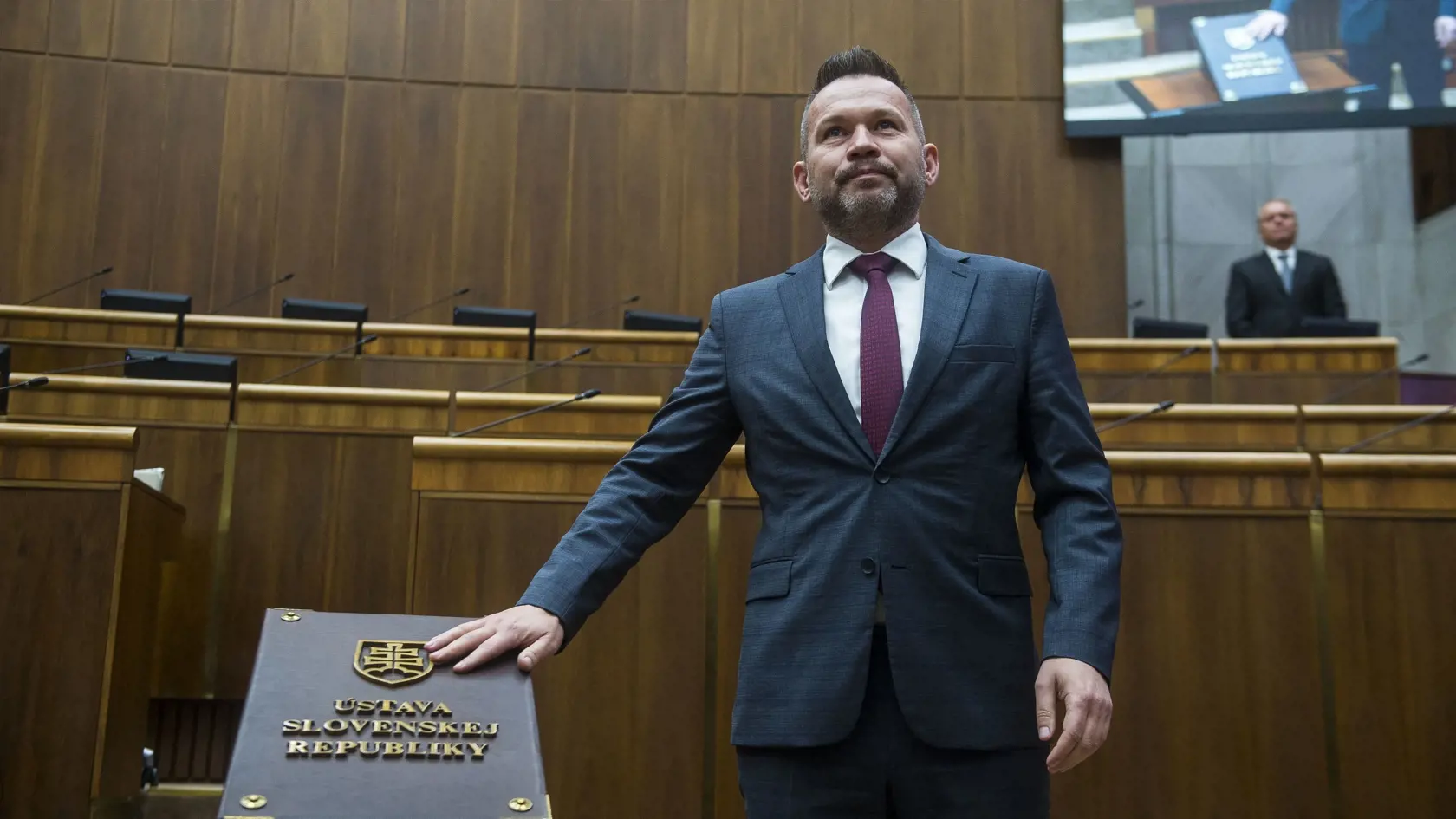 Na snímke Branislav Becík (Hlas-SD).