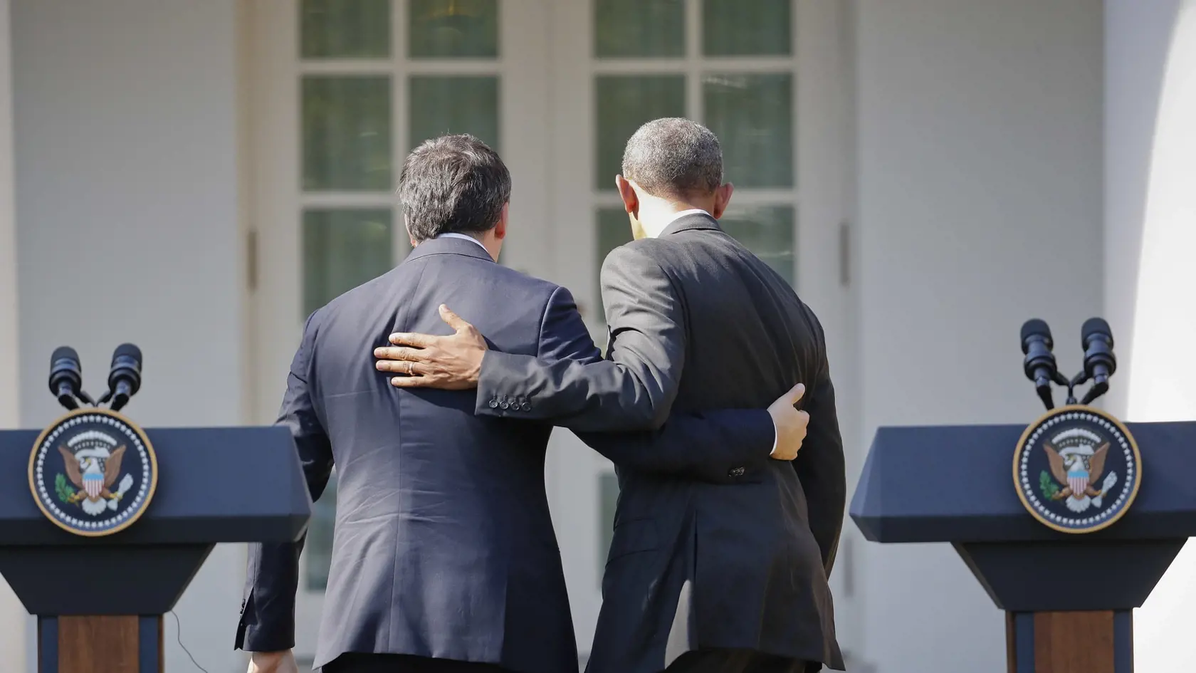 Barack Obama dnes v Bielom dome privítal návštevu z Talianska.