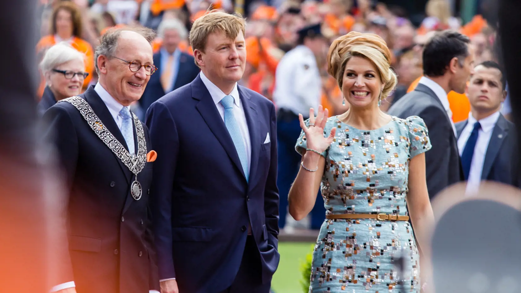 King Willem-Alexander and queen Maxima of The Netherlands, King's Day, Amstelveen, 26/04/2014