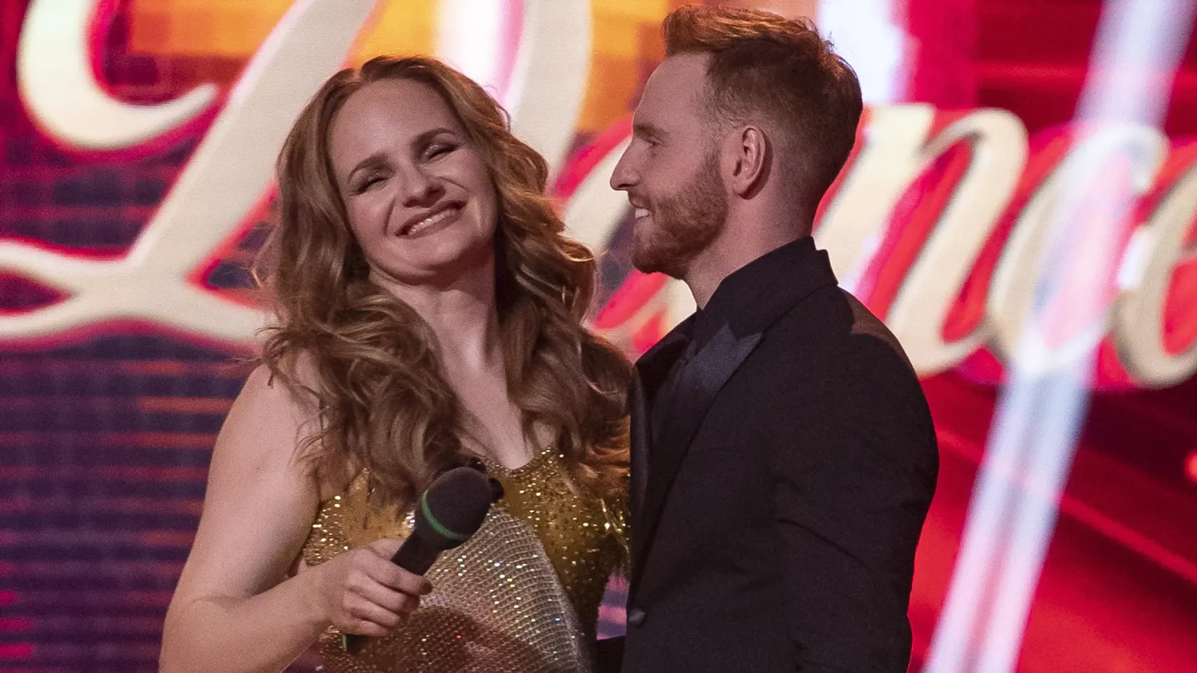Finale tanečnej televíznej šou Let’s Dance v bratislavskej Inchebe. Na snímke je Zuzana Šebová a Vilém Šír.