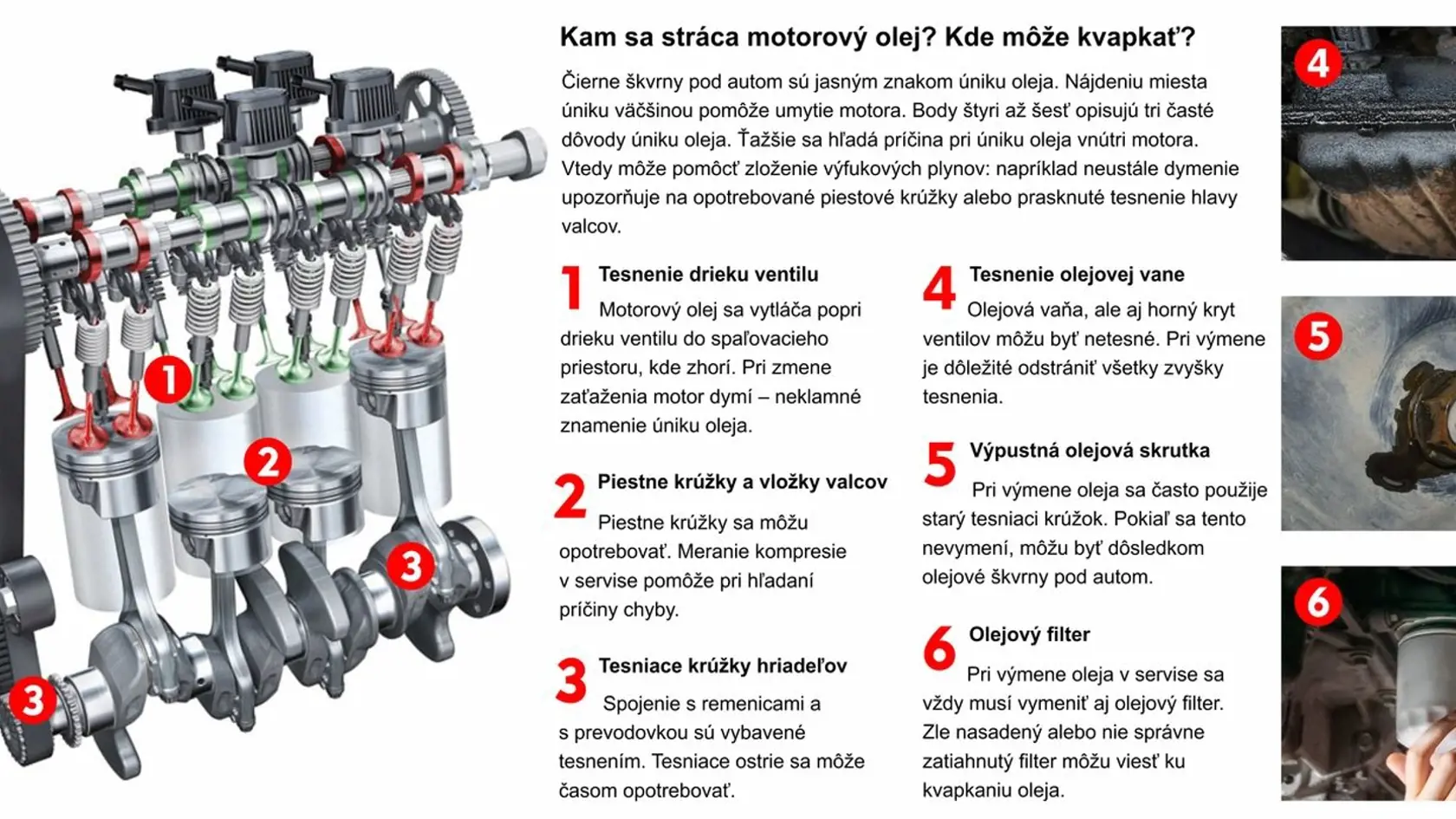 Kam sa stráca olej?