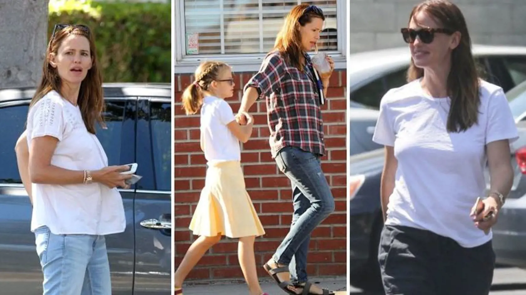Zakrýva si bruško? Jennifer Garner prichytená vo voľnom oblečení.