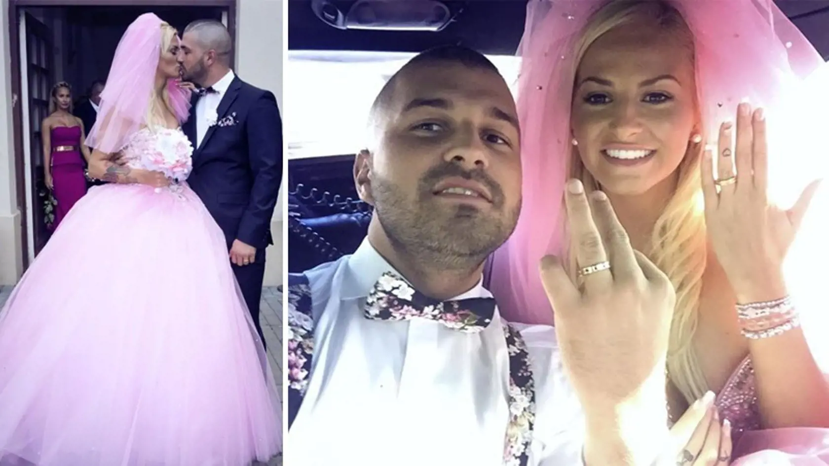 Zuzana Strausz Plačková počas svojho ružového svadobného dňa.