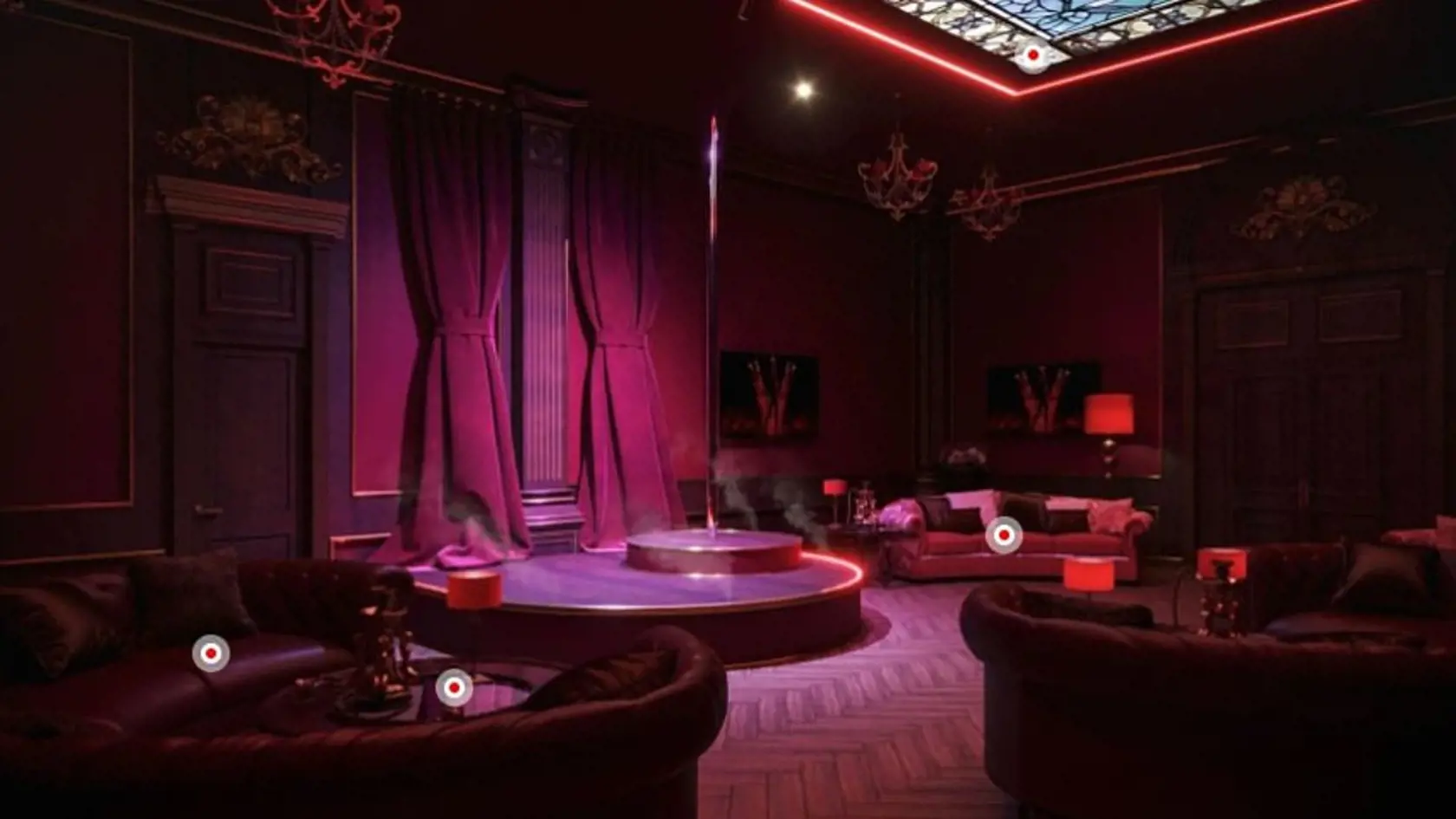 Palác má tri poschodia. Nachádza sa v ňom bazén, sauny, orientálne kúpele - hammamy, "akvadiskotéka", sklad liečivého bahna, spa, čitáreň, hudobný salónik, salónik s vodnými fajkami, kino, degustačná miestnosť, vínna pivnica, kasíno s hracími automatmi a asi tucet hosťovských izieb.